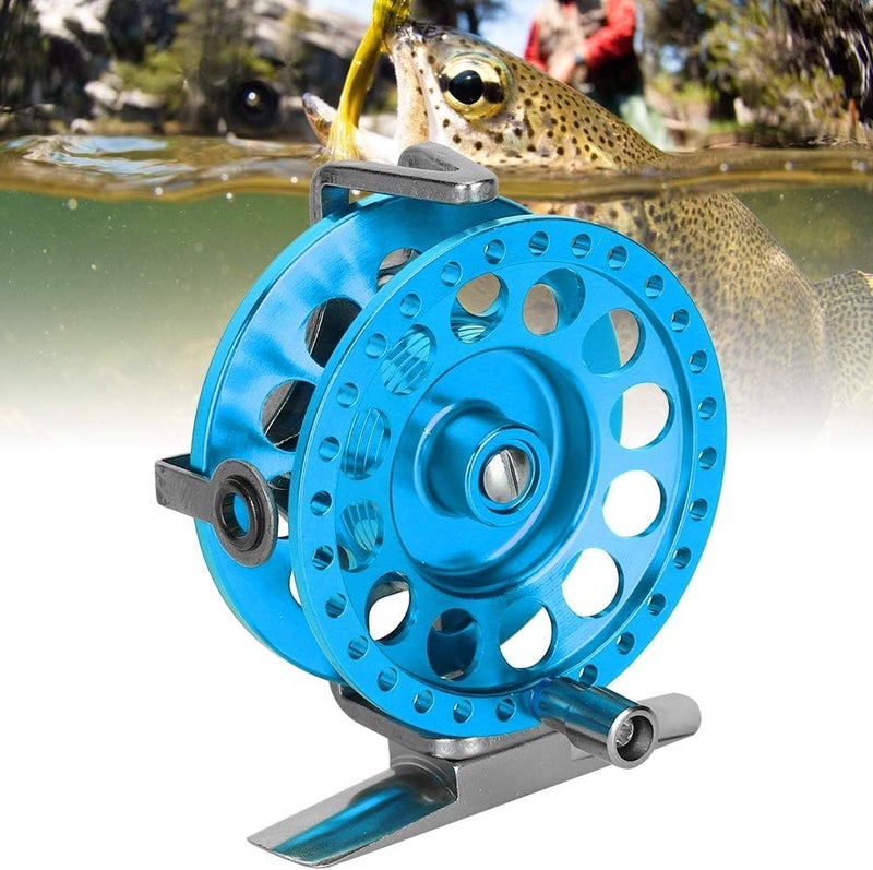 ZIZEV Full Metal Front Ice Fishing Wheel, Ice Fishing Wheel, for Outdoor Use Adult Children SeaFresh Fishing Fishing Lover (Blue Left Hand) - Image 2